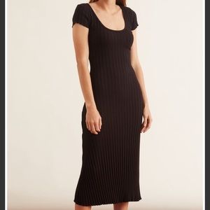 Simon Miller Ribbed MIDI dress in black